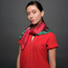 Ultra feminine red silk scarf Tita Hellas