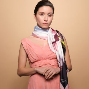 TitaHELLAS silk luxurious Women floral scarf