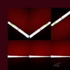 Red Black geometrical foulard-arrows-70