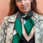 green window scarf, luxury silk fashion by Tita Hellas made in Greece