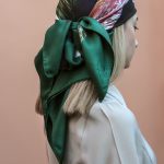 Window 90 silk scarf multicolor-geometrical pattern collection