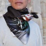 Γεωμετρικό,Πολύχρωμο μεταξωτό μαντήλι για Άντρες και Γυναίκες