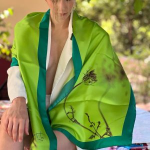 dive in green-silk scarf by Tita Bonatsou