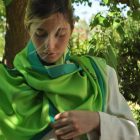 DIVE IN GREEN COLLECTION-silk scarf by Tita Bonatsou